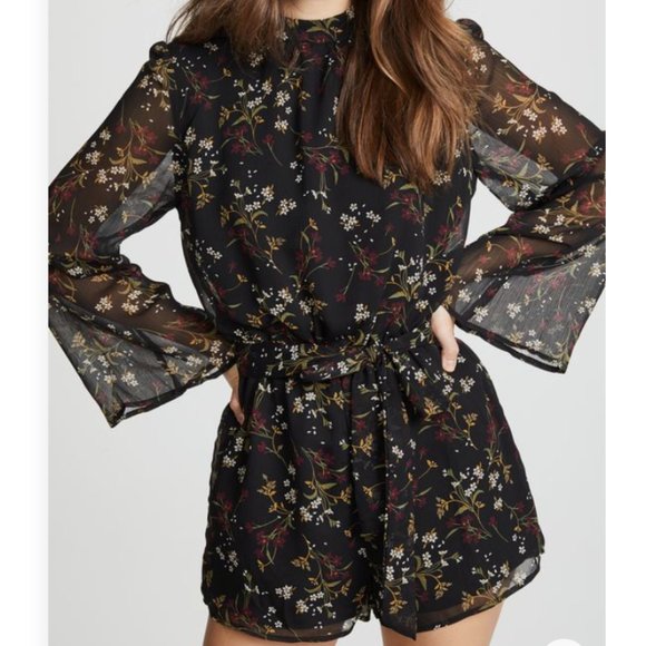 NWT BB Dakota Rise & Shine Chiffon Printed Romper - Picture 5 of 14